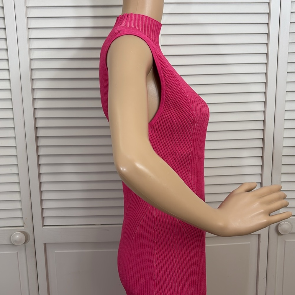 Acler Rickman Midi Ribbed Berry Pink Dress Size 6 - Picture 10 of 16